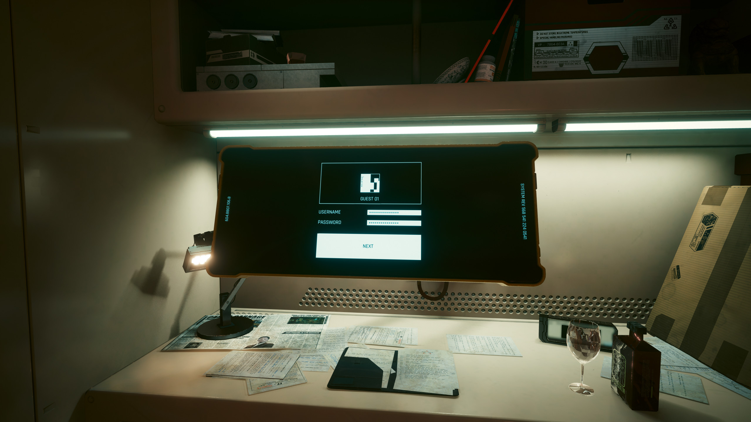 Login Screen – Cyberpunk 2077