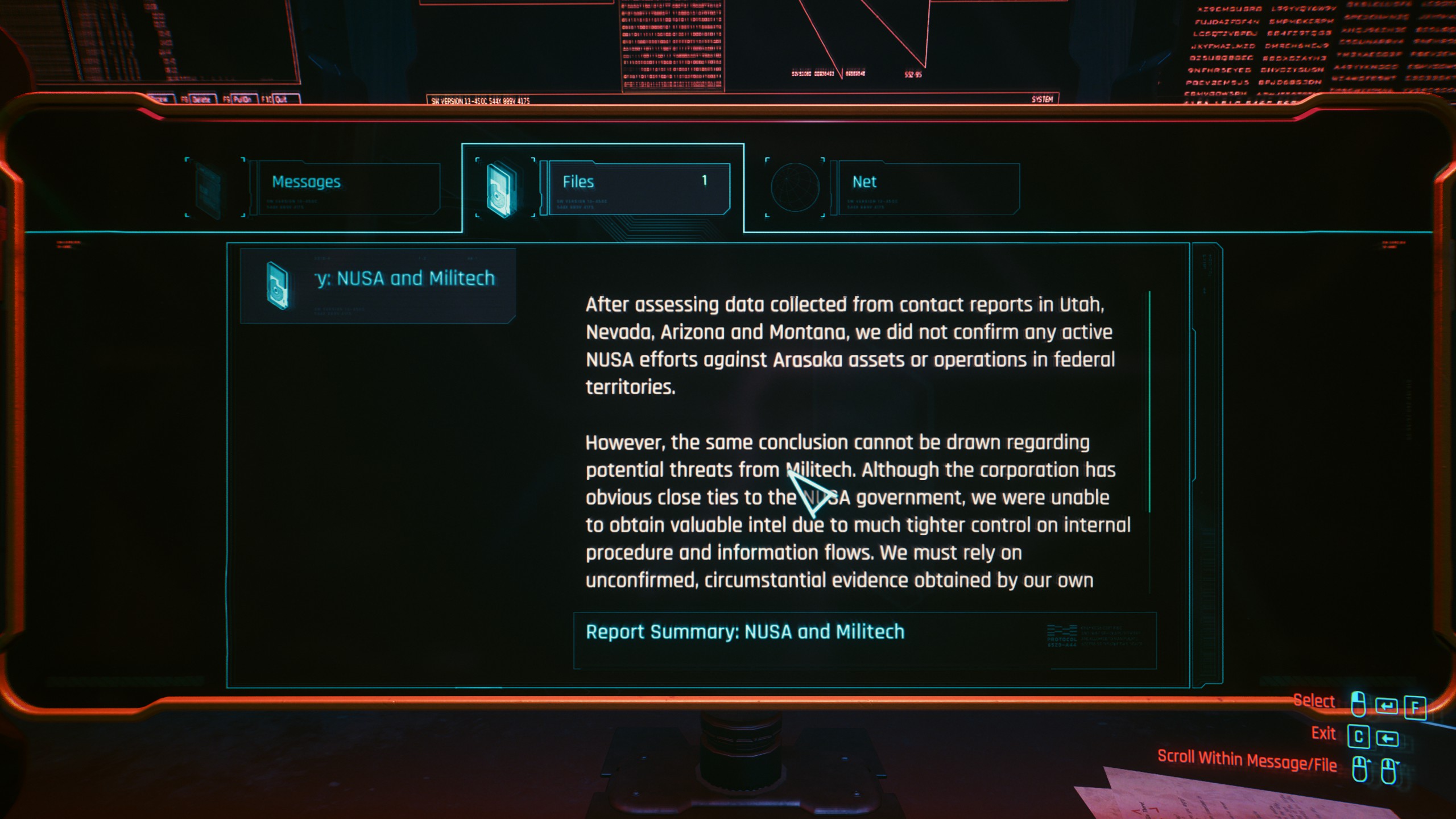 Computer Filesystem – Cyberpunk 2077